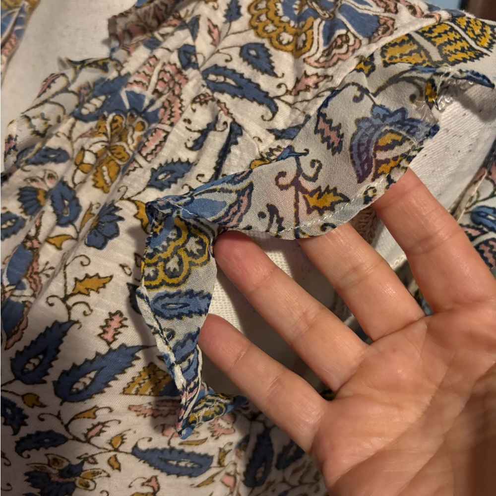 Lucky Brand, Floral, Ruffle Top - Picture 5 of 8
